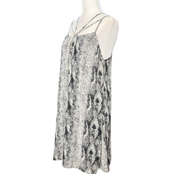 Snake Print Strappy Midi Dress Sleeveless Relaxed Fit Boho Casual party Clubwear - Picture 2 of 11